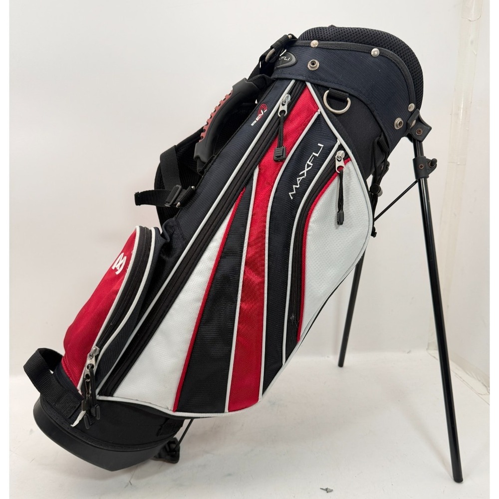 Maxfli Rev 2 Golf Stand Bag 5-Way Divider Red Dual Strap Junior Kids - CLEAN!